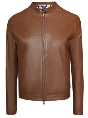 Кожаная куртка Roberto P. Цвет: коричневый
