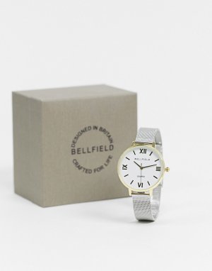Двухцветные наручные часы в золотистом и серебристом цвете -Серебристый Bellfield