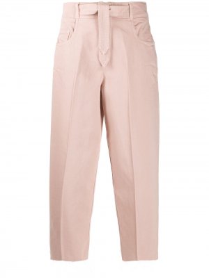 Зауженные брюки с поясом Pinko. Цвет: розовый