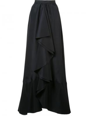 Длинная драпированная юбка Tome. Цвет: черный