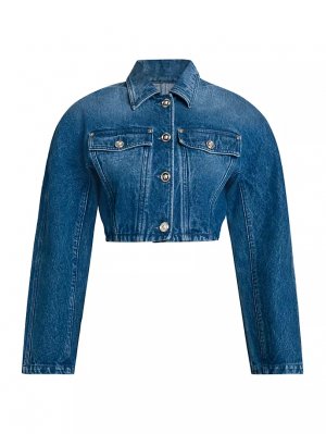 Укороченная джинсовая куртка , синий Versace