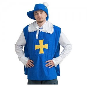 Карнавальный костюм мушкетер взрослый, арт.1424 размер: 52-54 Бока С. Цвет: белый/синий