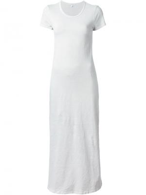 Длинное платье-футболка James Perse. Цвет: телесный
