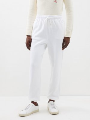 Спортивные брюки из смесового хлопка с вышитым логотипом , белый Polo Ralph Lauren