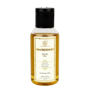 Натуральное масло Оливы: для ухода за волосами и телом (100 мл), Herbal Hair & Body Olive Oil, Khadi Natural