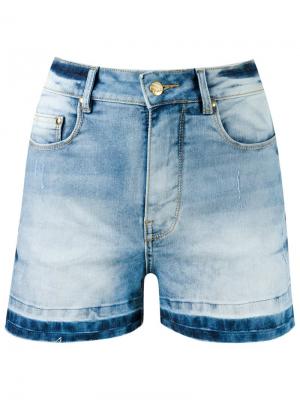 Джинсовые шорты с высокой талией Amapô. Цвет: синий