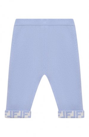 Шерстяные брюки Fendi. Цвет: голубой