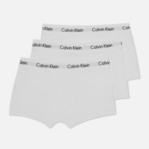 Комплект мужских трусов 3-Pack Low Rise Trunk Calvin Klein Underwear. Цвет: белый