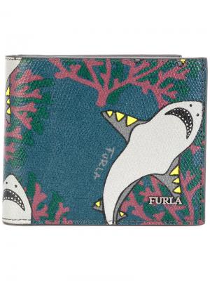 Бумажник с принтом акул Furla. Цвет: многоцветный