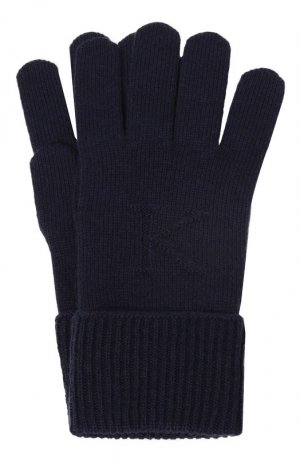 Кашемировые перчатки Kiton. Цвет: синий