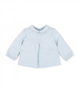 Рубашка для мальчика синего фарфорового цвета Viyela , светло-синий Tutto Piccolo