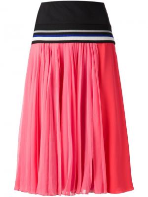 Плиссированная юбка Bouchra Jarrar. Цвет: розовый и фиолетовый