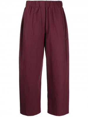 Укороченные брюки с эластичным поясом Alysi. Цвет: красный