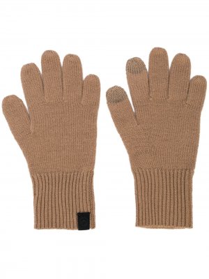 Кашемировые перчатки с нашивкой-логотипом Rag & Bone. Цвет: коричневый