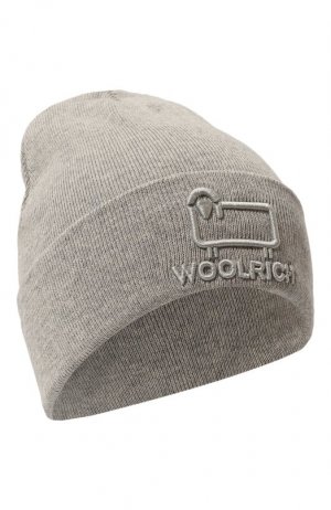 Хлопковая шапка Woolrich. Цвет: серый