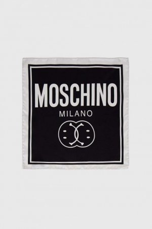 Шелковый нагрудный платок x Smiley , черный Moschino
