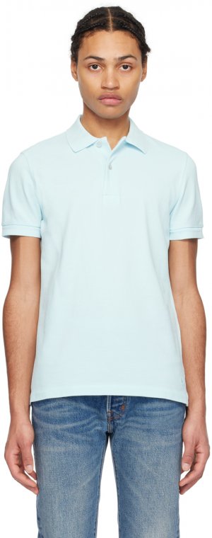 Синяя теннисная футболка-поло , цвет Crystal blue Tom Ford