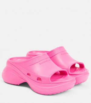Резиновые мюли Pool Crocs, розовый Balenciaga