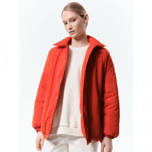 Ветровка Утепленная куртка оверсайз, размер M, оранжевый Calista. Цвет: оранжевый