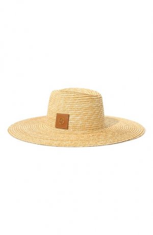 Соломенная шляпа Rose LÉAH. Цвет: бежевый