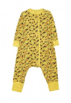 Пижама Bambinizon. Цвет: желтый