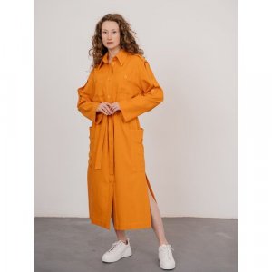 Платье , размер L(50-52), оранжевый Модный Дом Виктории Тишиной. Цвет: оранжевый