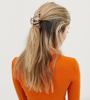 Заколка-краб для волос с зебровым принтом -Мульти Glamorous