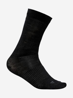 Носки , 2 пары, Черный, размер 37-39 Craft. Цвет: черный