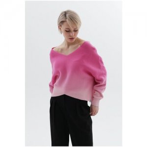 Пуловер c большим вырезом Silvian Heach. Цвет: розовый