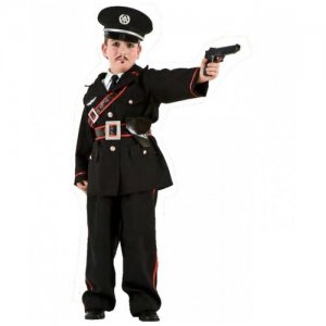 Детский костюм итальянского полицейского (5484) 122 см VENEZIANO. Цвет: черный/черный