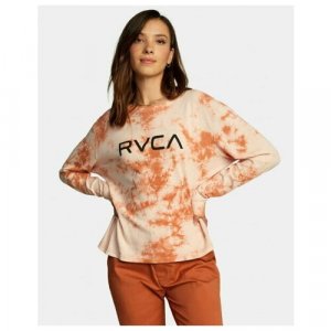 Женский Лонгслив Big Rvca, Цвет оранжевый, Размер L/12 RVCA. Цвет: оранжевый