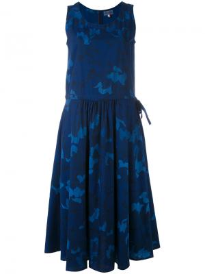 Платье с цветочным принтом Blue Japan. Цвет: синий