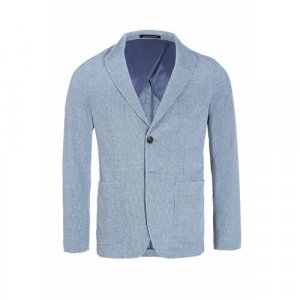 Пиджак , размер 54, голубой EMPORIO ARMANI. Цвет: голубой