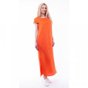 Платье , размер 50, оранжевый Gabriela. Цвет: оранжевый/желтый