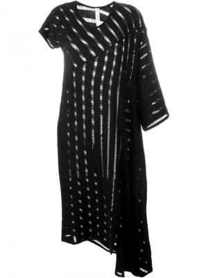 Асимметричное платье миди Damir Doma. Цвет: чёрный