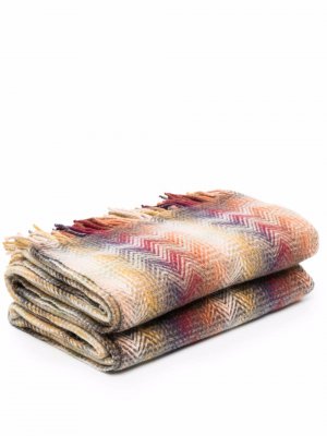 Одеяло с вышивкой Missoni Home. Цвет: нейтральные цвета