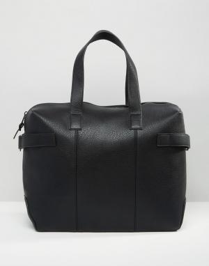 Черная сумка-боулер New Look. Цвет: черный