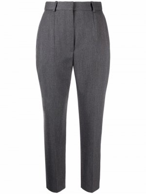 Укороченные брюки с завышенной талией Alexander McQueen. Цвет: серый