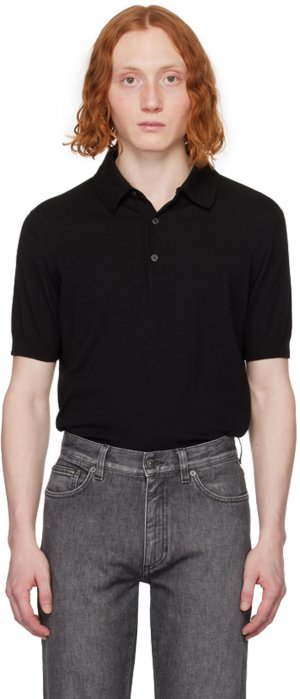 Черная футболка-поло премиум-класса Zegna