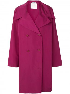 Двубортное пальто по колено Chanel Pre-Owned. Цвет: розовый