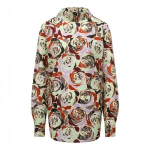 Хлопковая блузка Dries Van Noten. Цвет: разноцветный
