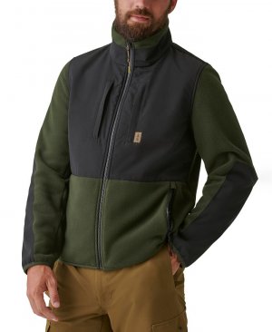 Мужская утепленная флисовая куртка с молнией во всю длину B-Warm BASS OUTDOOR, зеленый Outdoor