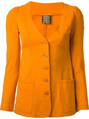 Короткий костюм из четырёх частей Biba Vintage. Цвет: жёлтый и оранжевый