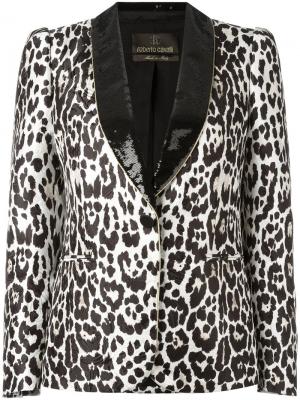 Пиджак с леопардовым принтом Roberto Cavalli. Цвет: чёрный