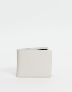 Белый бумажник с контрастной подкладкой черного цвета Smith & Canova And