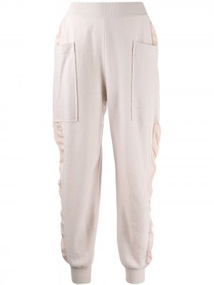 Трикотажные спортивные брюки с завышенной талией Stella McCartney. Цвет: розовый