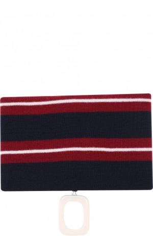 Шерстяной шарф-снуд J.W. Anderson. Цвет: бордовый