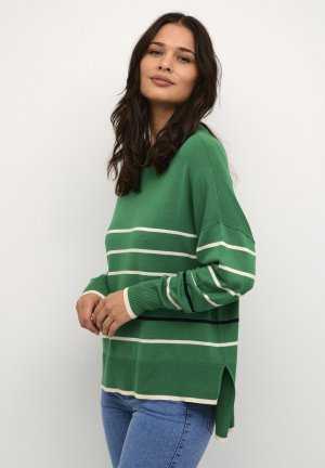 Вязаный свитер BPALOMA STRIPE , цвет green white black Kaffe