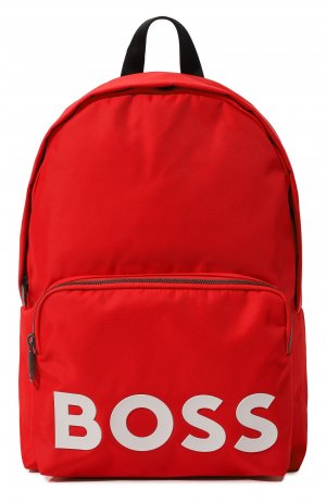 Текстильный рюкзак BOSS. Цвет: красный