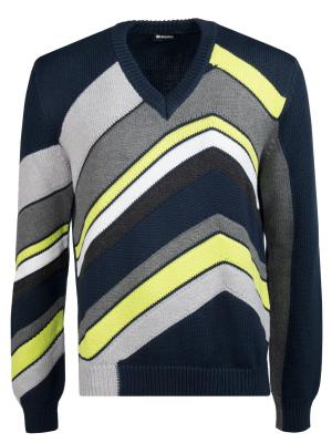 Пуловер с принтом Dirk Bikkembergs. Цвет: разноцветный